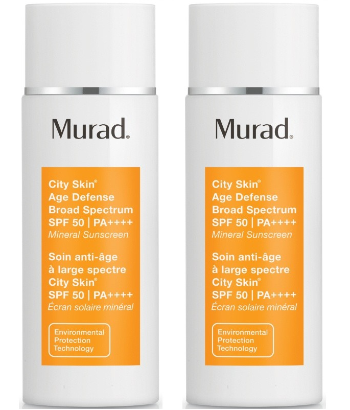 Murad - 2 x City Skin Age Defense Sunscreen SPF 50 I PA++++ 50 ml - Skjønnhet