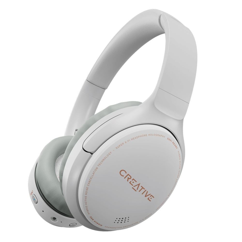 Creative - Zen Hybrid Wireless Over-ear Headphones ANC, White