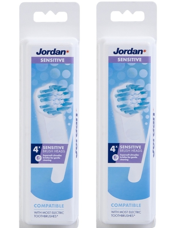 Jordan - 2 x Jordan Sensitive Brush Heads 4 Stk. - Helse og personlig pleie