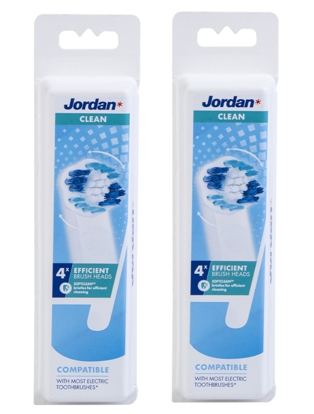 Jordan - 2 x Jordan Clean Brush Heads 4 Stk - Helse og personlig pleie