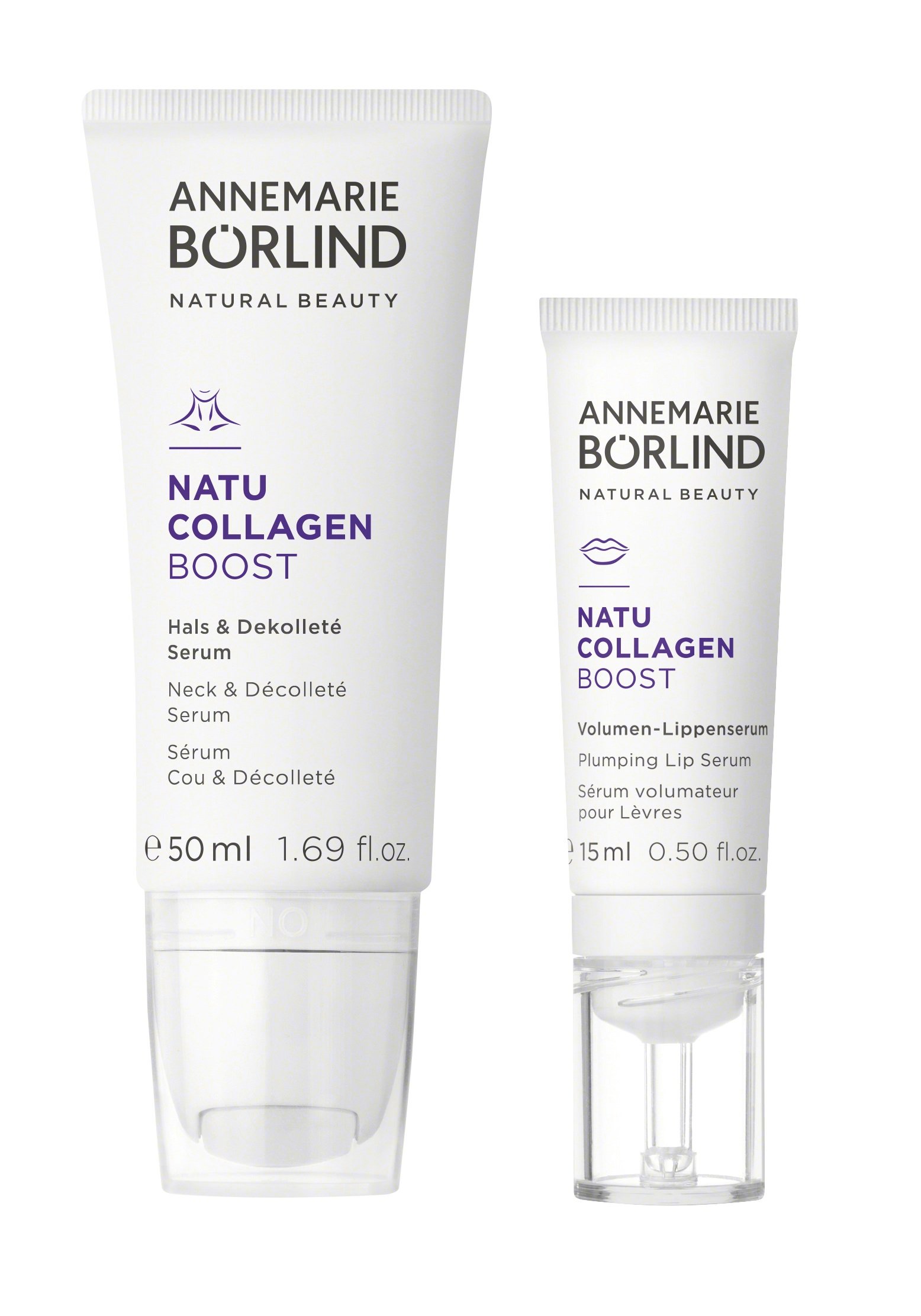 Annemarie Börlind – Natu Collagen Neck & Décolleté Serum 50 ml + Annemarie Börlind – Natu Collagen Plumping Lip Serum 15 ml