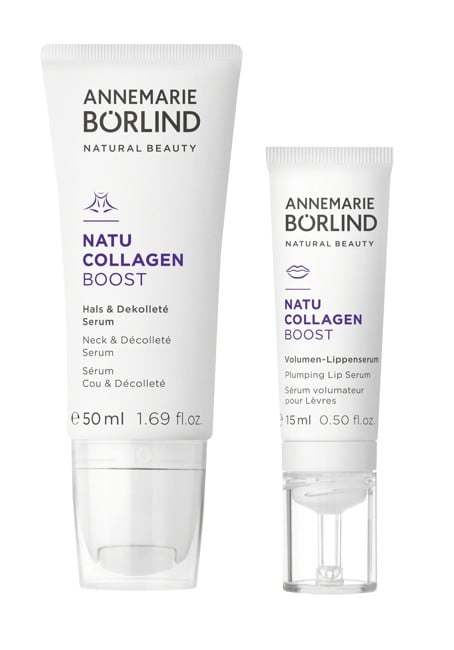 Annemarie Börlind - Natu Collagen Neck & Décolleté Serum 50 ml + Annemarie Börlind - Natu Collagen Plumping Lip Serum 15 ml