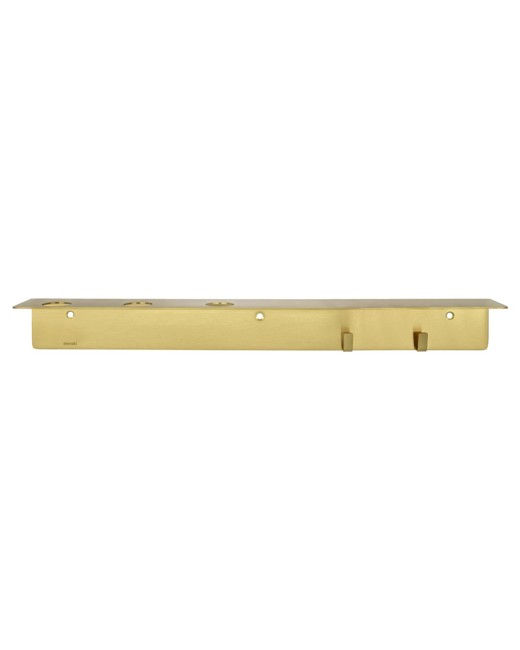 Meraki - Bottle hanger shelf with hooks - Brushed brass finish (308580106)
