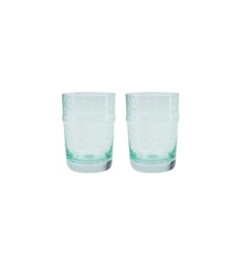 House Doctor - Set of 2 - Rain Glass Low - Aqua (262681015)