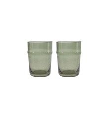 House Doctor - Set of 2 - Rain Glass Low - Green (262681013)