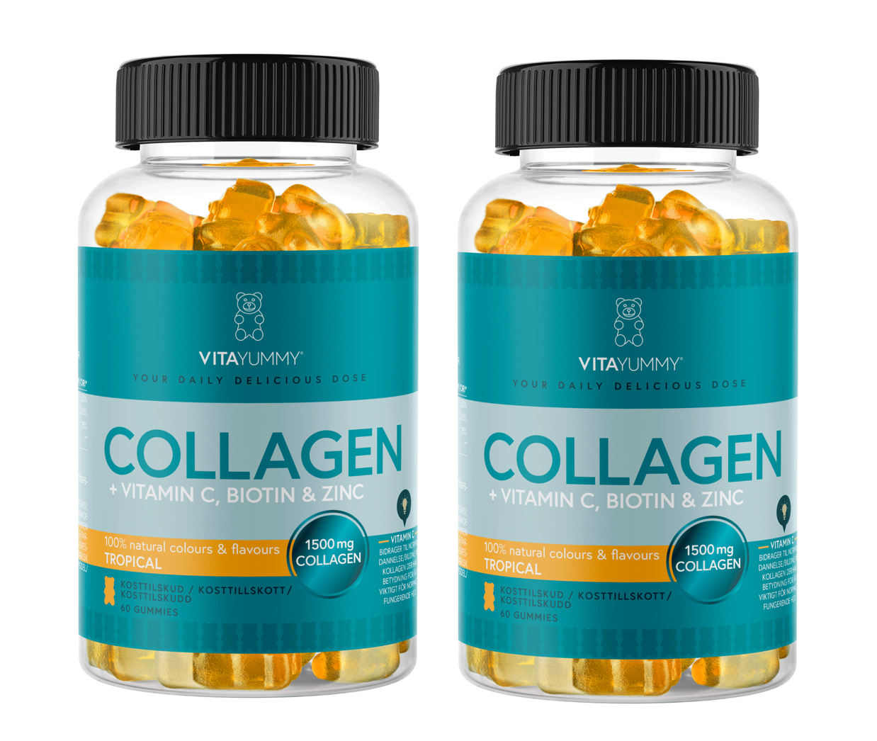 VitaYummy - Collagen Tropical 60 pcs x 2 - Helse og personlig pleie