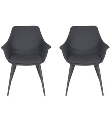 House Of Sander - Set of 2 Signe Chairs - Anthracit Grey (25614)