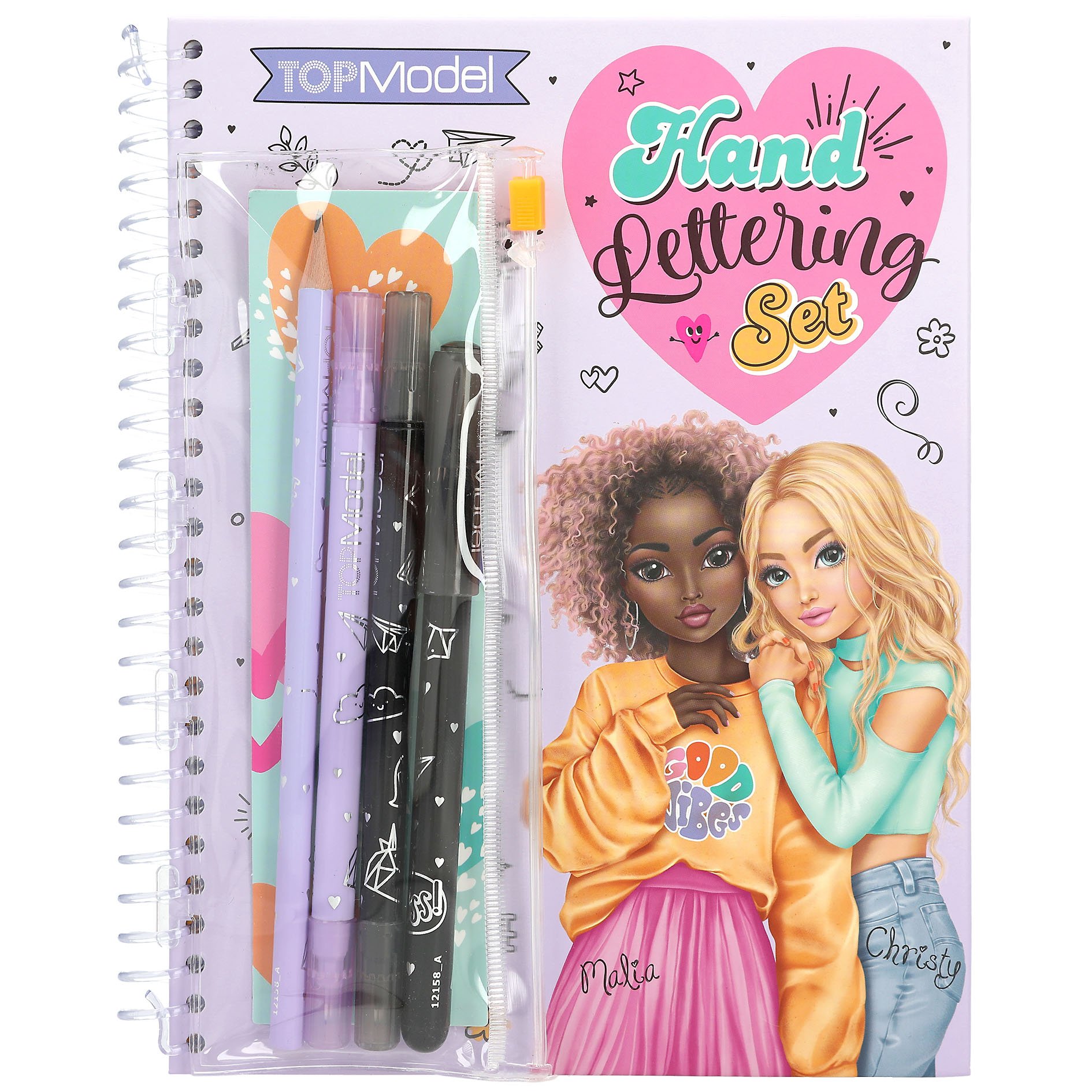 TOPModel Colouring Book with Stickers Pens and Coloured Pencils