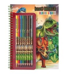 Dino World - Malebog m/farveblyante
