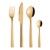 RAW - Cutlery set - Dishwasher safe - Gold - 24 pcs (15827) thumbnail-1