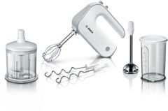 Bosch - Styline Hand Mixer, 500W - MFQ4080 - White/Silver (Accessories Included)