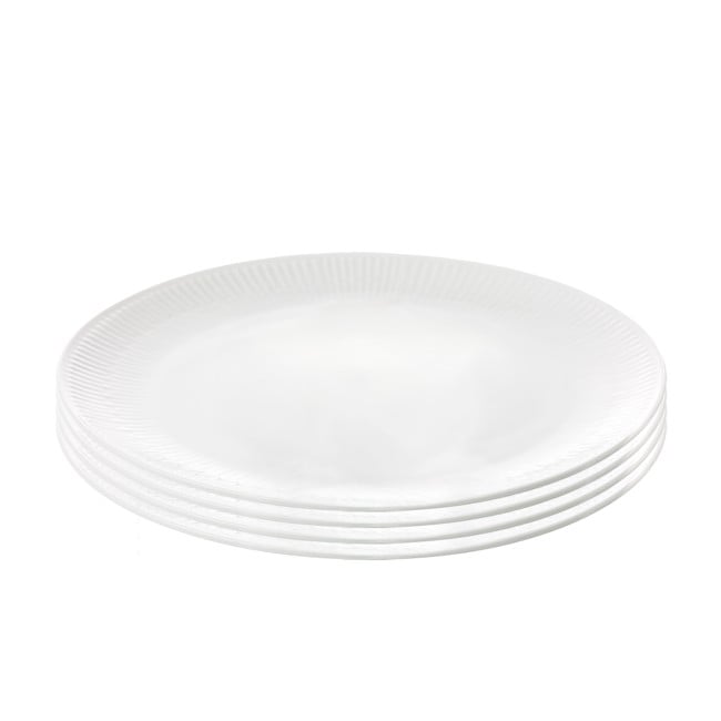 Aida - Relief - Set of 4 - White dinner plate - 27cm  (35183)