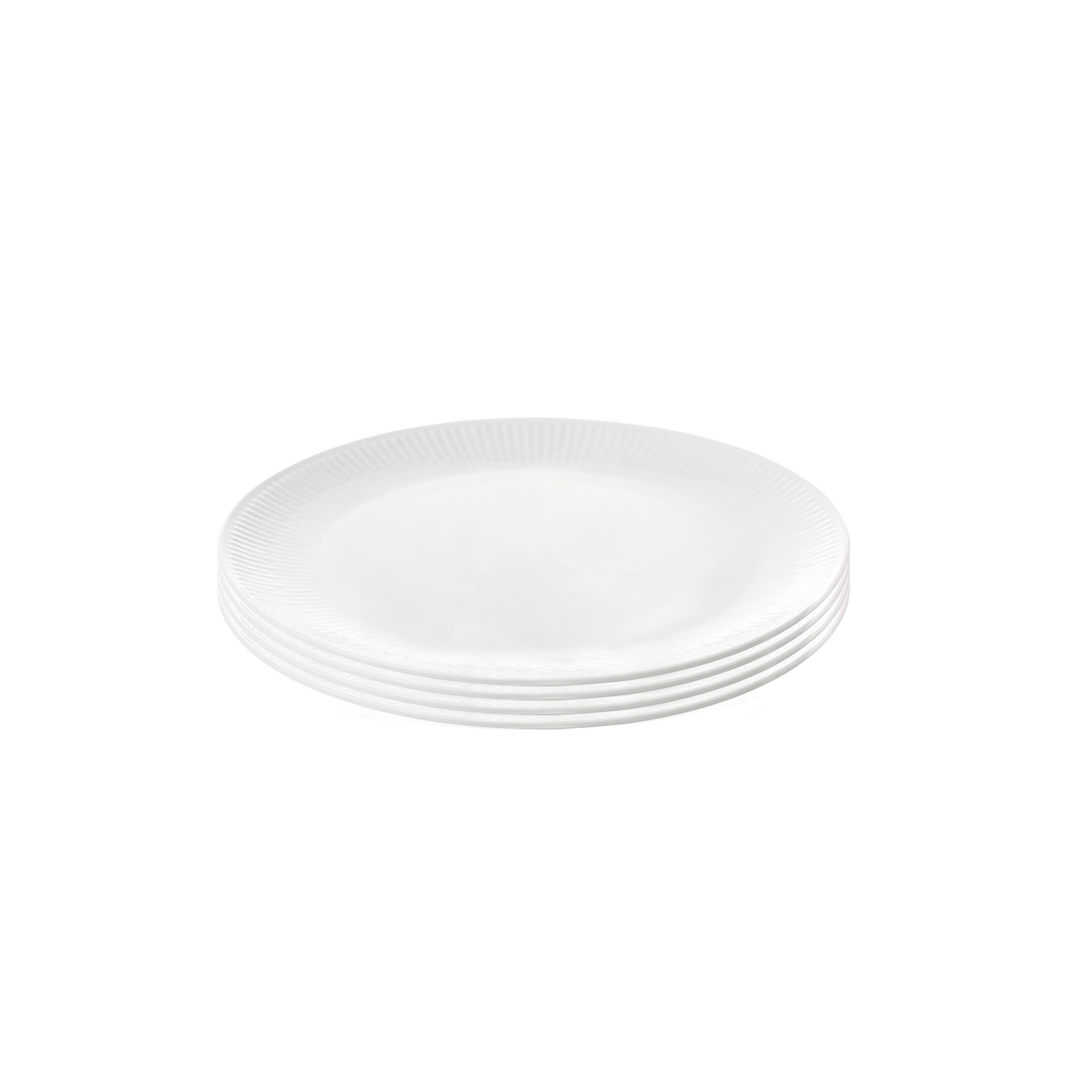 Aida - Relief - Set of 4 - White lunch plate - 22 cm (35186) - Hjemme og kjøkken