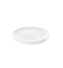 Aida - Relief - Set of 4 - White lunch plate - 22 cm (35186)