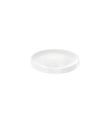 Aida - Relief - Set of 4 - White dessert plate - 20 cm (35182)
