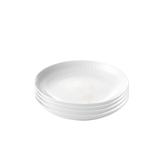 Aida - Relief - Set of 4 - White soup plate - 22 cm (35184)