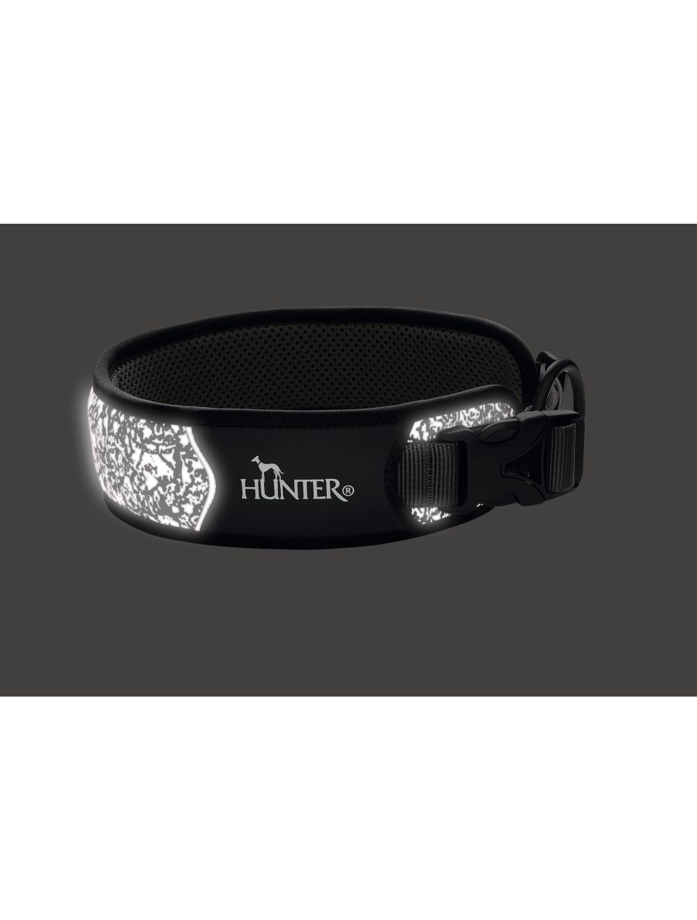 Hunter - Collar Divo Reflect L, black/grey - (68966)