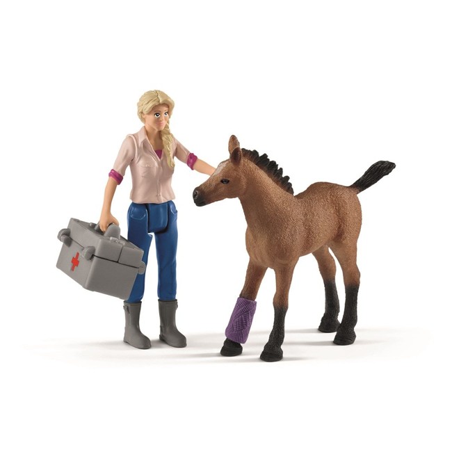Schleich - Vet visiting mare and foal (42486)
