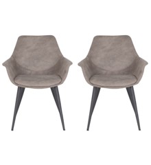 House Of Sander - Set of 2 Signe Chairs - Warm grey (25613)