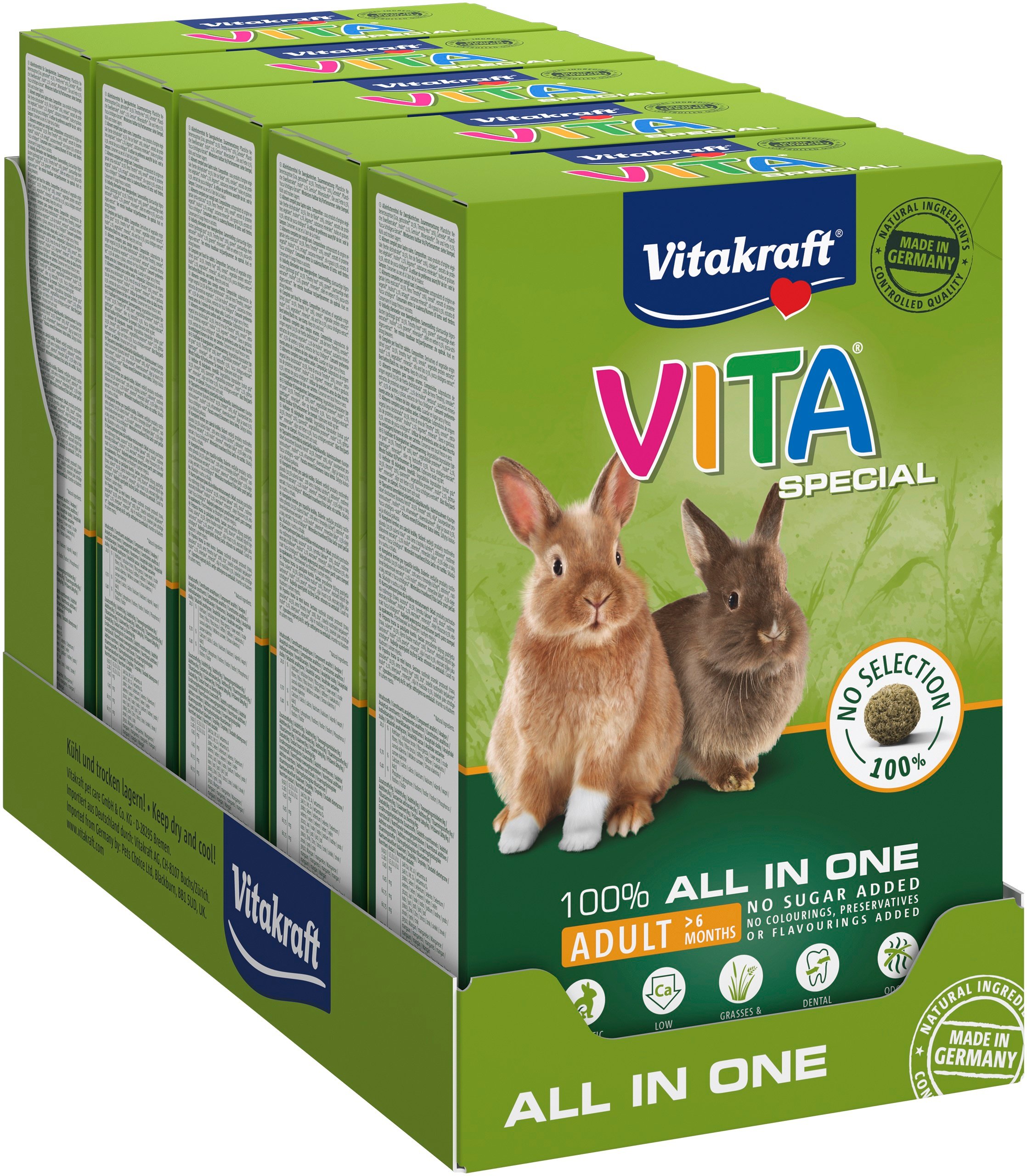 Vitakraft - Vita Special Adult Rabbit 5x600gr - (bundle) - Kjæledyr og utstyr