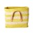 Rice - Raffia Basket with Handles And Stripes Yellow thumbnail-1