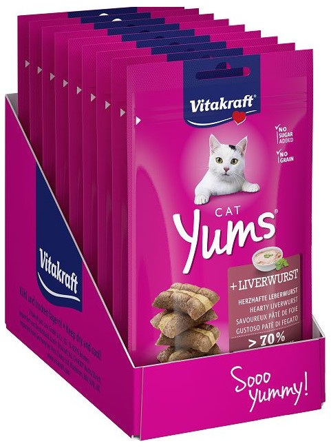 Vitakraft - Cat Treats - 9 x Cat Yums liver 40g (bundle)