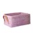 Rice - Raffia Rectangular Basket w. Leather Handle Lavender thumbnail-1