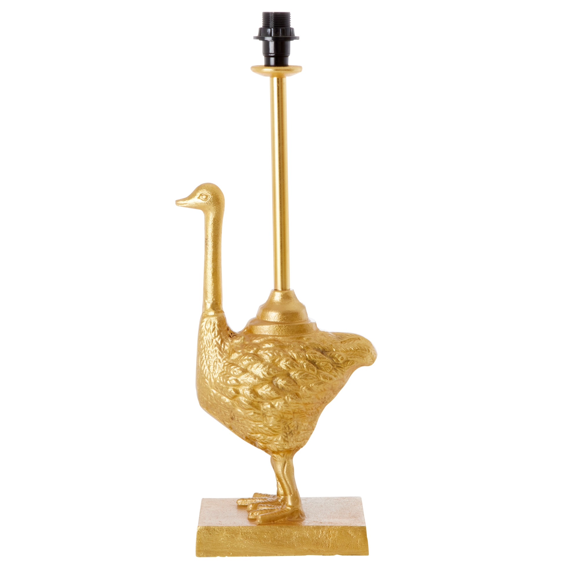 Rice - Metal Table Lamp in Ostrich shape Gold - Hjemme og kjøkken