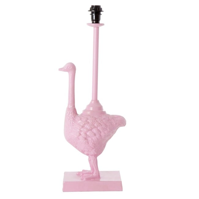 Rice - Metal Table Lamp in Ostrich shape Pink