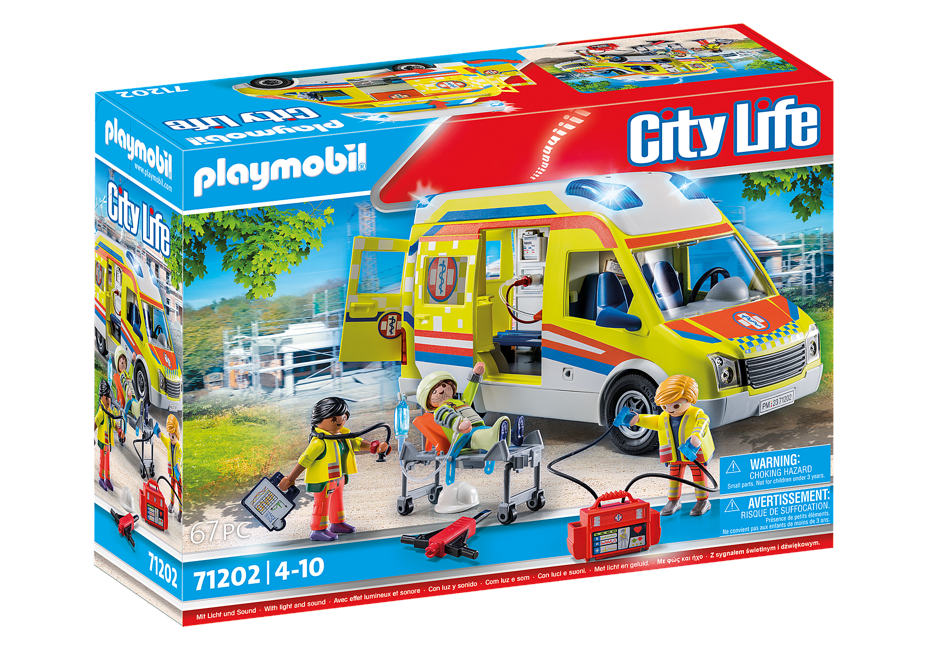 Playmobil - Rettungswagen mit Licht und Sound (71202)