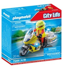 Playmobil - Rescue Motorcycle with Flashing Light (71205)