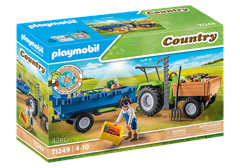 Playmobil - Tractor with trailer (71249)