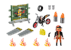 Playmobil - Starter Pack Stunt Show Motorcycle with Fire Wall (71256) thumbnail-3