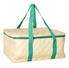 Rice - Cooler Bag Yellow and Lavender Striped