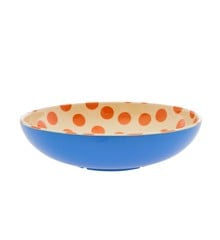 Rice - Melamine Salad Bowl New Shape Orange Dots Print