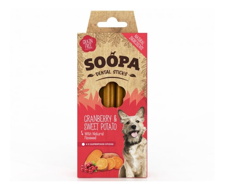 SOOPA - BLAND 3 FOR 108 - Dental Sticks Cranberry & Sweet Potato 100g