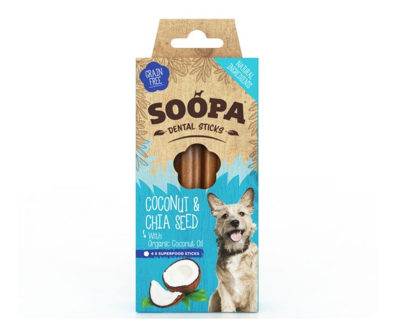 SOOPA - BLAND 3 FOR 108 - Dental Sticks Cocont & Chia Seed 100g