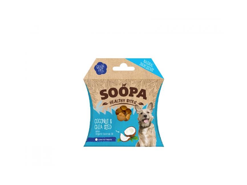 SOOPA - BLAND 4 for 119 - Healthy Bites Coconut & Chia Seed 50g