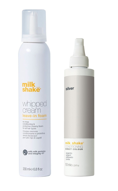 milk_shake - Whipped Cream 200 ml + milk_shake - Direct Color 100 ml - Silver