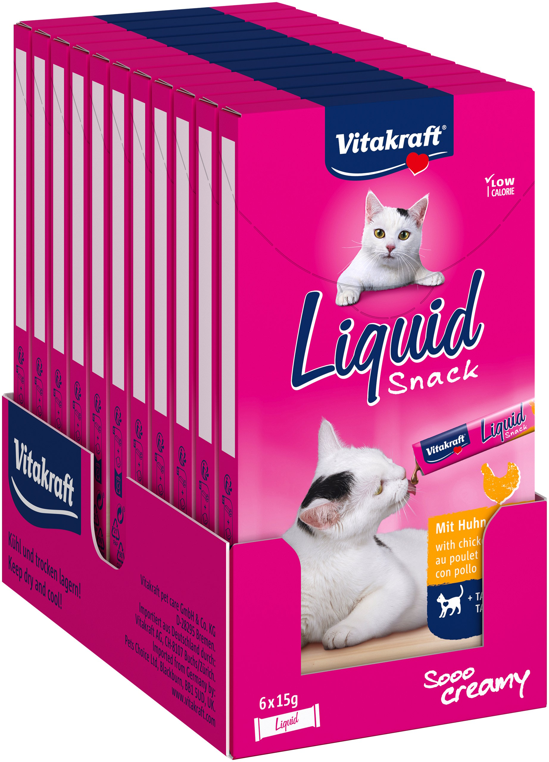 Køb - Katte snacks - 11 x Cat Liquid-Snack kylling + Taurin 90gr