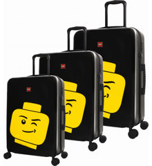 LEGO - ColourBox Minifigure Head Trolley / Koffer Set - 3 Teile - Schwarz