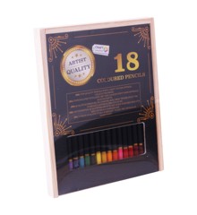 Craft sensations - Colouring Pencils 18 pcs in Wooden Box - (K-CR0392/18/GE)
