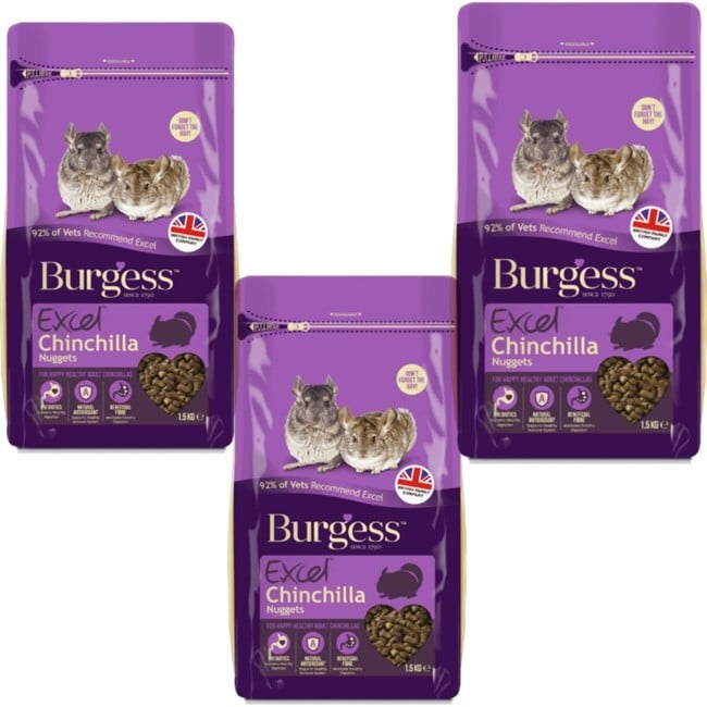 Burgess - 3 x Chinchilla Nuggets  1,5 kg (BEST BEFORE 5.DEC 2024)