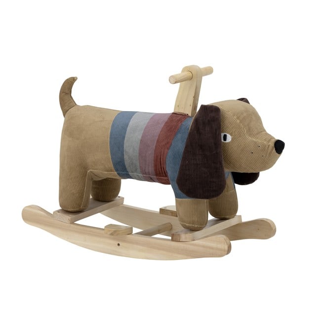 Bloomingville MINI - Charlie Rocking Toy, Dog, Brown, Polyester (82054120)