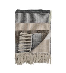 Creative Collection - Isnel Plaid Tæppe - Brun Genanvendt Bomuld
