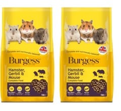 Burgess - gnaverfoder - 2 x Hamster, Ørkenrotte & Mus Nuggets  750gr