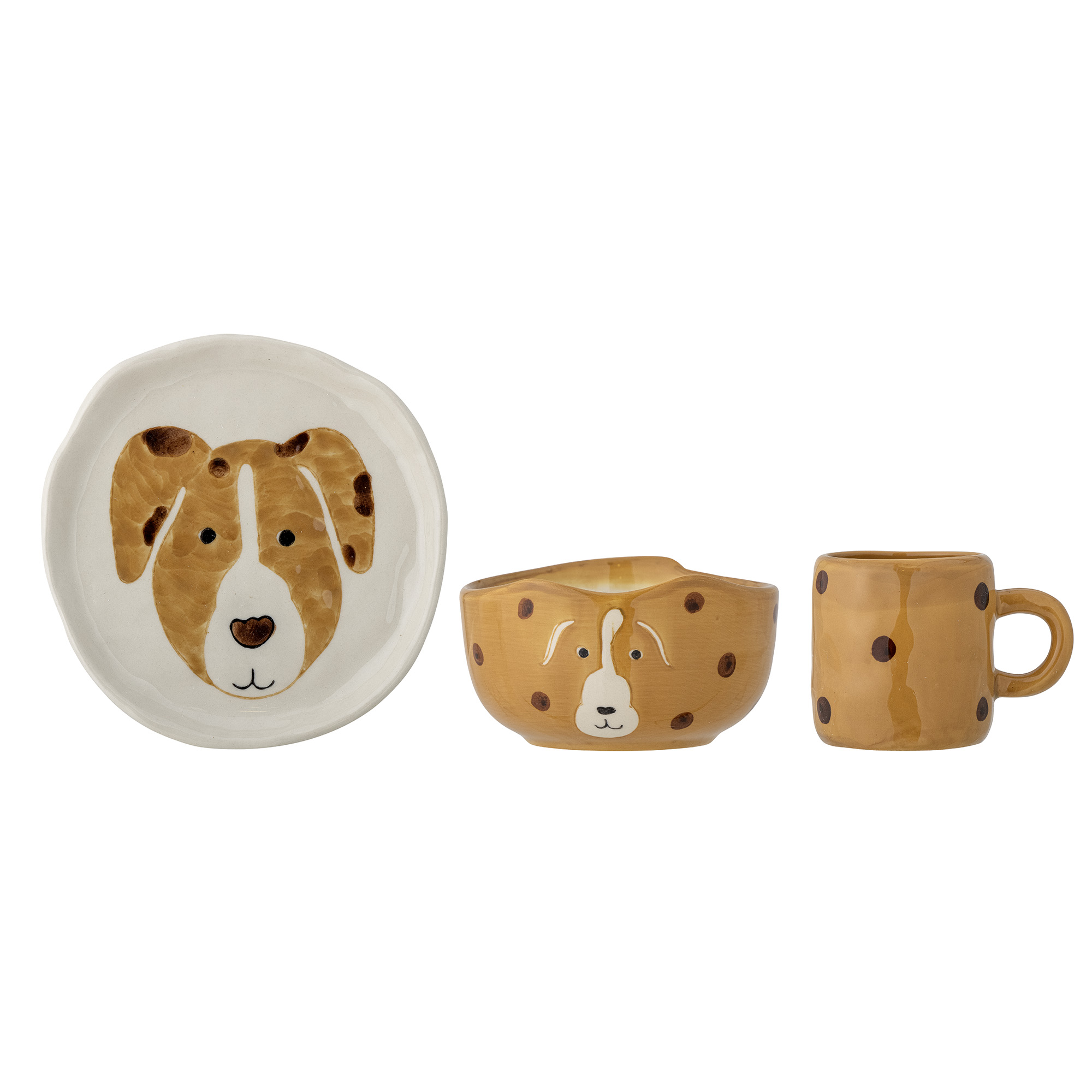 Bloomingville MINI - Fenix Dog Tableware - Brown Stoneware (82057644) - Baby og barn