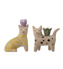 Bloomingville - Set of 2 - Mamie Cat Candlestick (82058194)