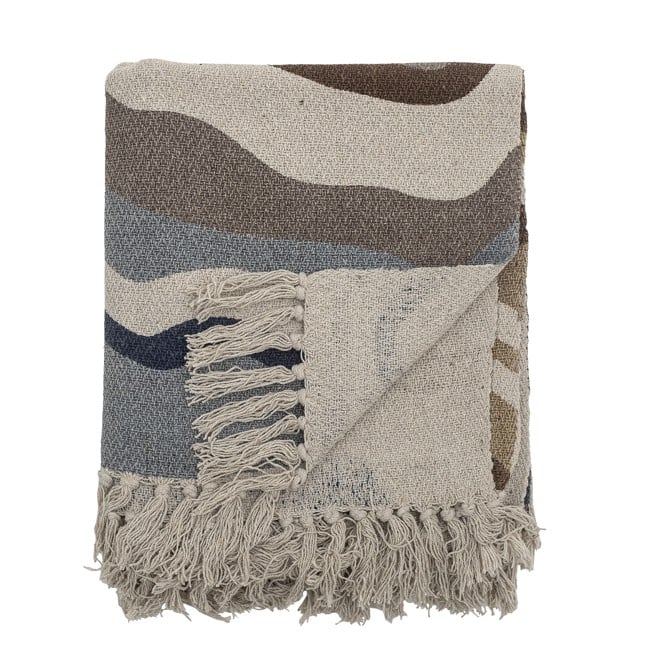 Bloomingville - Stephania Throw, Brown, Recycled Cotton (82059374)