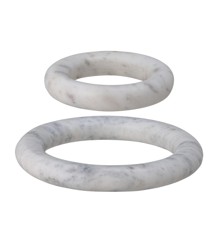 Bloomingville - Set of 2 - Finola Trivets - White Marble (82059599)